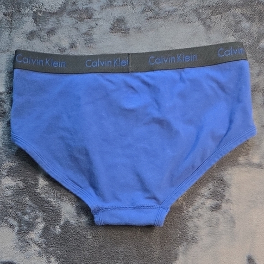 Calvin Klein Blue Low-Rise Briefs with Elastic Waistband - Picture 5 of 5